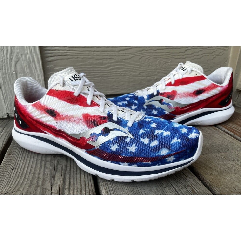 Saucony Kinvara 12 'Stars & Stripes' Men's size 13 Running Shoes Red/White/Blue